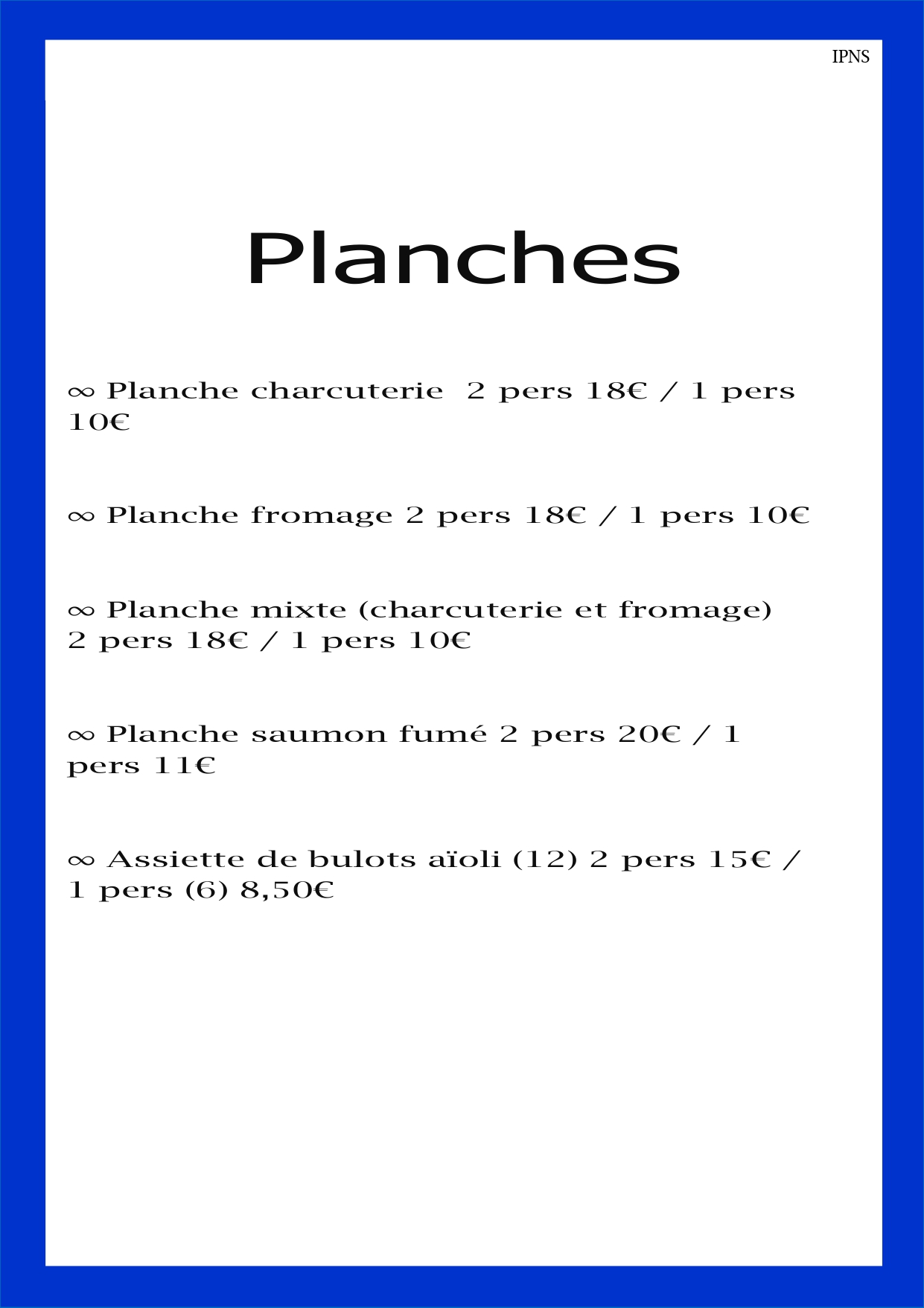 Carte planches
